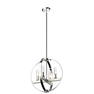 DVI Mont Royal 4-Light Pendant in Chrome and Satin Nickel