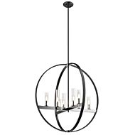 DVI Mont Royal 8-Light Pendant in Chrome and Graphite