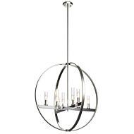 DVI Mont Royal 8-Light Pendant in Chrome and Satin Nickel