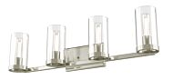 DVI Erin 4-Light Bathroom Vanity Light in Buffed Nickel