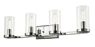 DVI Erin 4-Light Bathroom Vanity Light in Chrome