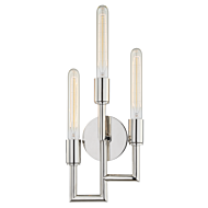 Hudson Valley Angler 3 Light 20 Inch Wall Sconce in Polished Nickel