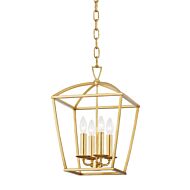 Bryant 4-Light Pendant in Gold Leaf