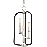 Hudson Valley Angler 3 Light Chandelier in Polished Nickel