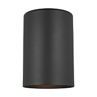 Outdoor Cylinders 1-Light LED Outdoor Wall Lantern in Black