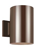 Sea Gull Cylinders 9 Inch Outdoor Wall Light in Bronze