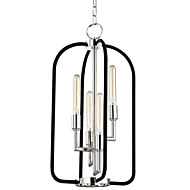 Hudson Valley Angler 4 Light Chandelier in Polished Nickel