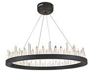 Malta 32-Light LED Chandelier in Satin Dark Grey