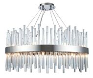 Dallas 18-Light Chandelier in Chrome