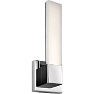 Elan Neltev 14.5 Inch 2 Light LED White Acrylic Wall Sconce in Chrome