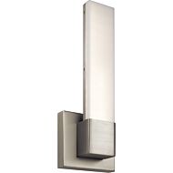 Elan Neltev 14.5 Inch 2 Light LED White Acrylic Wall Sconce in Satin Nickel