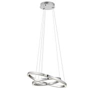 Elan Opus 24.50 Inch 2 Light LED 2 Ring Pendant in Chrome