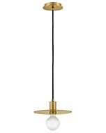 Lulu 1-Light LED Convertible Pendant in Lacquered Brass