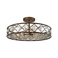 Armand 8-Light Semi-Flush Mount in Weathered Bronze