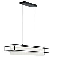 Vega LED Linear Pendant in Matte Black by Kichler