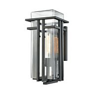 Croftwell 1-Light Outdoor Wall Sconce in Textured Matte Black