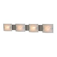 Pannelli 4-Light Bathroom Vanity Light in Stainless Steel