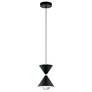 Kordan 2-Light LED Mini Pendant in Matte Black