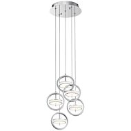 Baylin 5-Light LED Pendant in Chrome