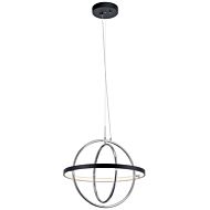 Arvo 2-Light LED Chandelier in Matte Black