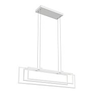 Jestin LED Linear Chandelier in White by Kichler