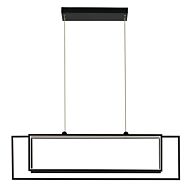 Jestin 3-Light LED Linear Chandelier in Matte Black