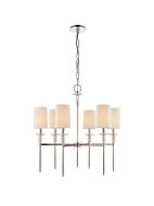 Hudson Valley Amherst 6 Light Chandelier in Polished Nickel