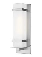 Sea Gull Alban Outdoor Wall Light in Satin Aluminum