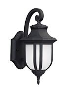 Sea Gull Childress 13 Inch Outdoor Wall Light in Black