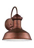 Sea Gull Fredricksburg 12 Inch Outdoor Wall Light in Weathered Copper