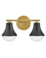 Haddie 2-Light LED Bathroom Vanity Light in Black