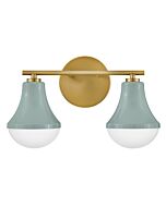 Haddie 2-Light LED Bathroom Vanity Light in Seafoam