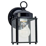 New Castle 1-Light Outdoor Wall Lantern in Black