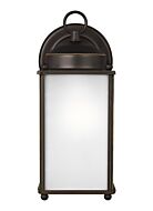 New Castle 1-Light Outdoor Wall Lantern in Antique Bronze