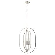 Quorum Contemporary 4 Light 16 Inch Pendant Light in Satin Nickel