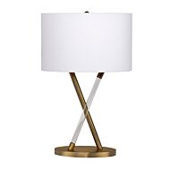 Table Lamp 1-Light Table Lamp in Satin Brass