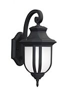 Sea Gull Childress 15 Inch Outdoor Wall Light in Black