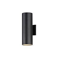 Outpost 2-Light LED Outdoor Wall Sconce in Black