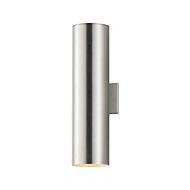 Outpost LED Outdoor Wall Sconce in Brushed Aluminum by Maxim