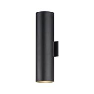 Outpost 2-Light LED Outdoor Wall Sconce in Black