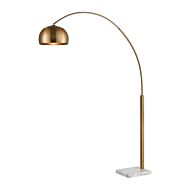 Solar Flair 1-Light Floor Lamp in Aged Brass