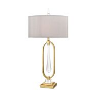 Spring Loaded 1-Light Table Lamp in Gold Leaf