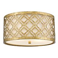 Arabella 2-Light Flush Mount in Distressed Gold