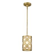 Arabella 1-Light Mini Pendant in Distressed Gold