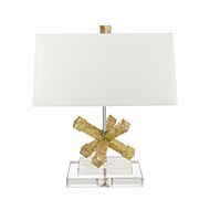 Jackson Square 1-Light Table Lamp in Distressed Gold body