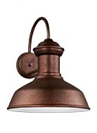 Sea Gull Fredricksburg 16 Inch Outdoor Wall Light in Weathered Copper