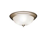 No Family Three Light Flush Mount in Brushed Nickel by Kichler