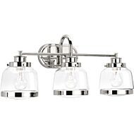 Judson 3-Light Bathroom Vanity Light in Polished Nickel