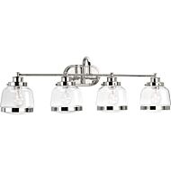 Judson 4-Light Bathroom Vanity Light in Polished Nickel