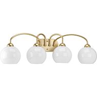 Carisa 4-Light Bathroom Vanity Light in Vintage Gold